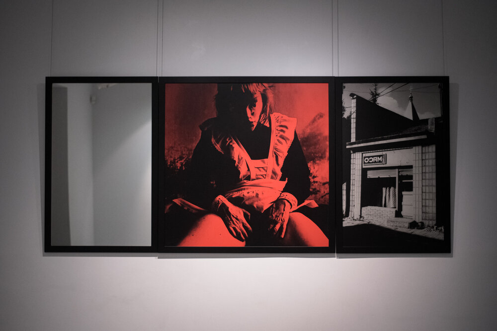 Микола Трох, триптих «Порнографія як дзеркало нашого життя», виставка в Stedley Art Foundation, 2020. Фото надане Stedley Art Foundation