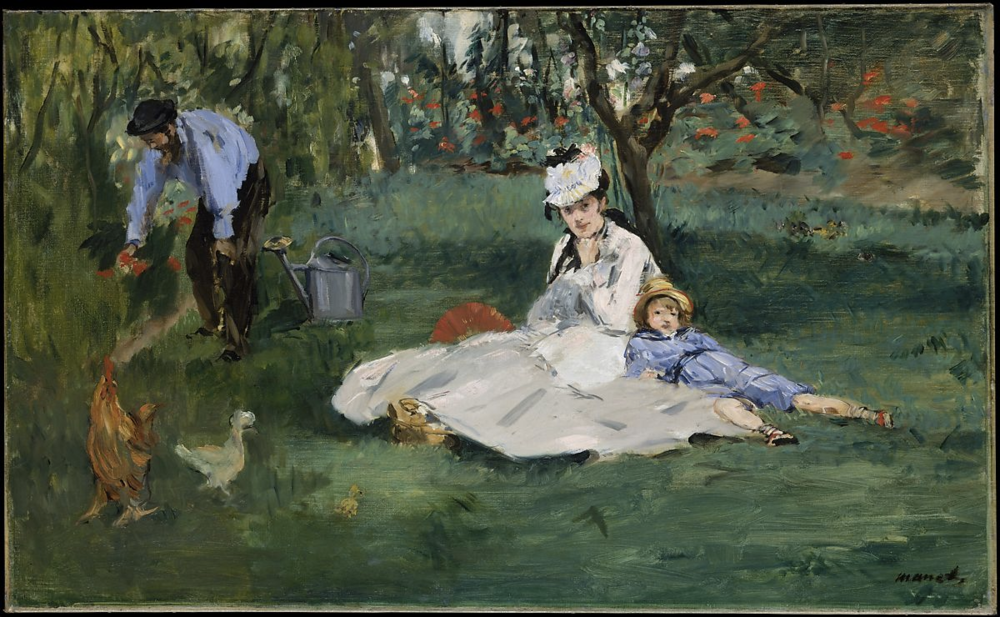 Виставка Origins of Impressionism, Едуард Мане, The Monet Family in Their Garden at Argenteuil, 1874