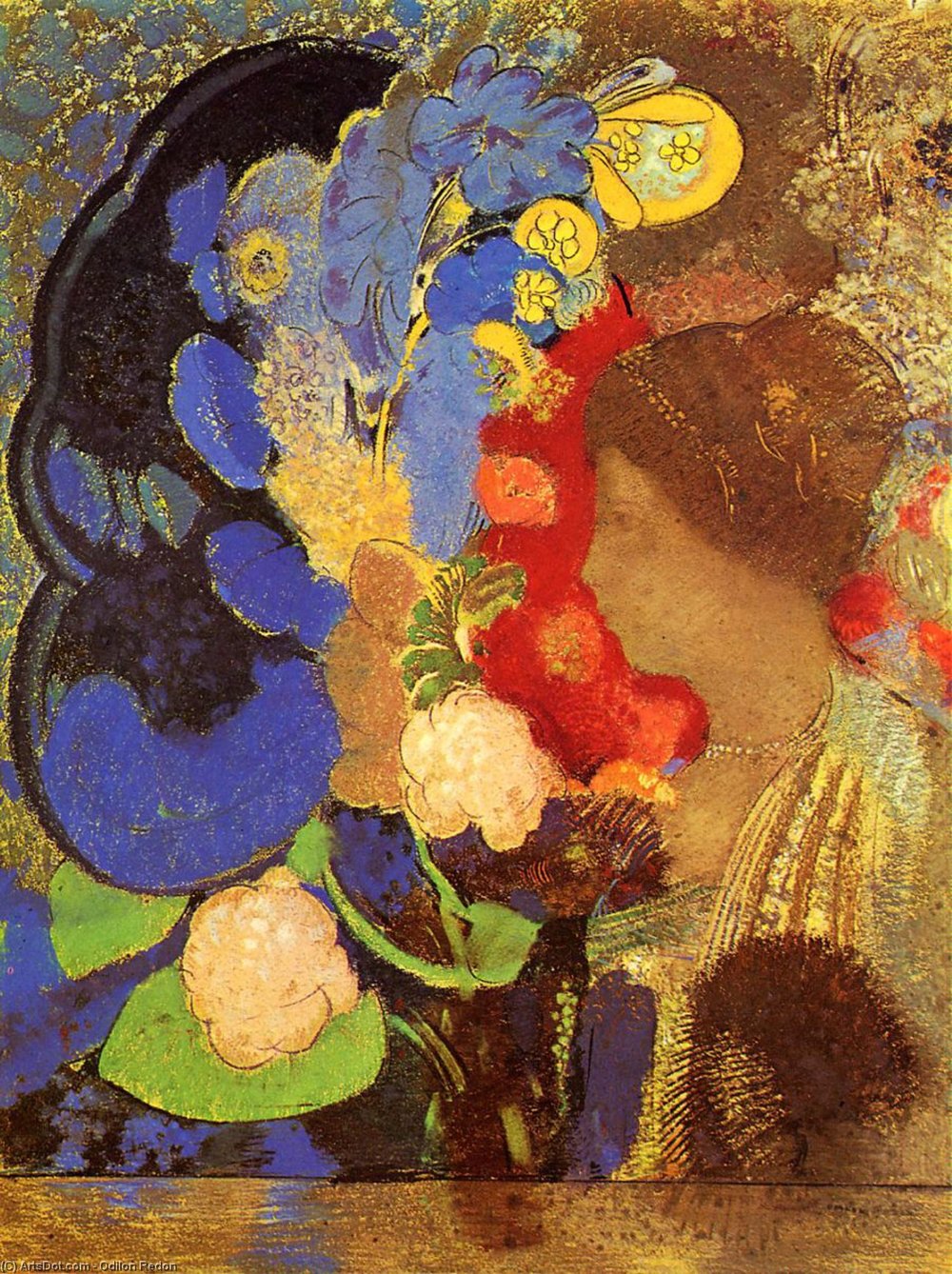 Оділона Редона «Жінка в квітах».   Світлина: Arts.Dot.com