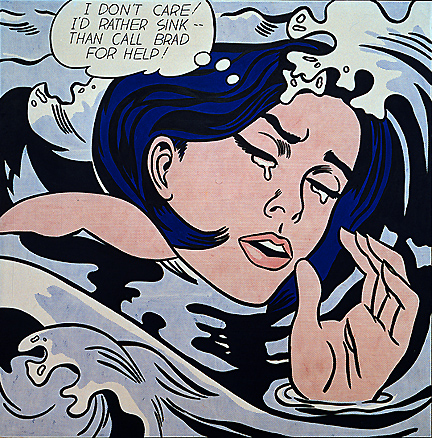 Потопаюча дівчина, 1963   (Переклад: Я швидше потону, ніж попрошу Бреда про допомогу)